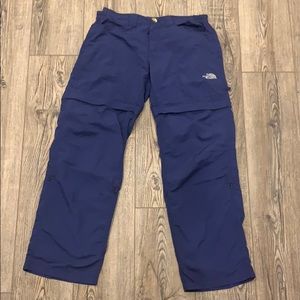 North face zip off pants